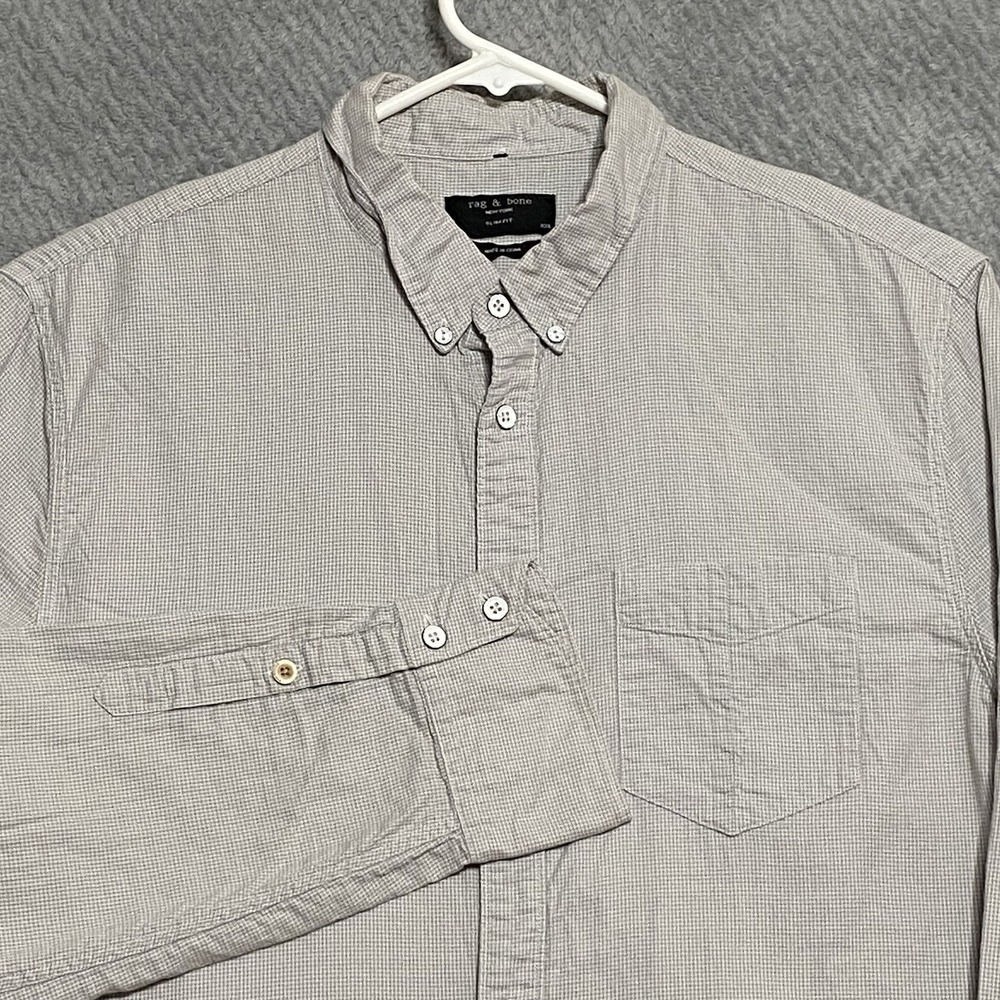 RAG & BONE Shirt Men's XXL Slim Fit Long Sleeve New York